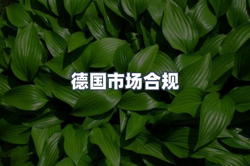 德国市场合规